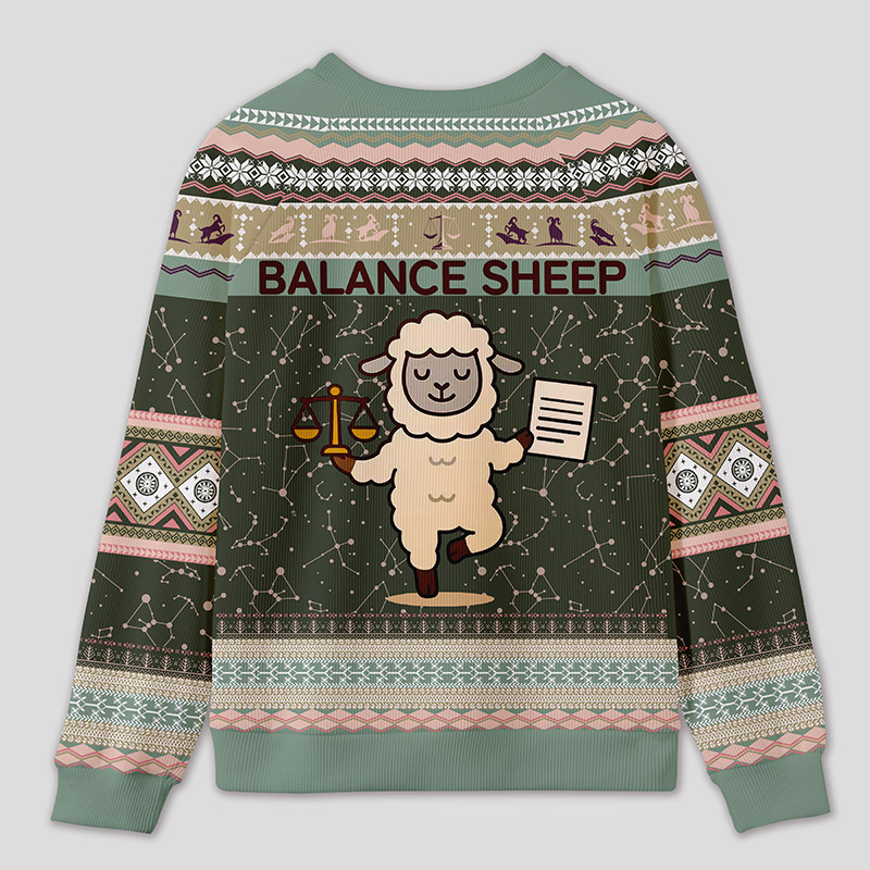 Personalized Enigmatic Sheep Humor Ugly Sweater Office Holiday Party Gift for Accountants