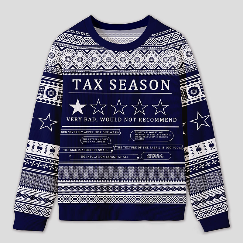 Personalized One Star Review Funny Ugly Sweater Office Holiday Party Gift for Accountants