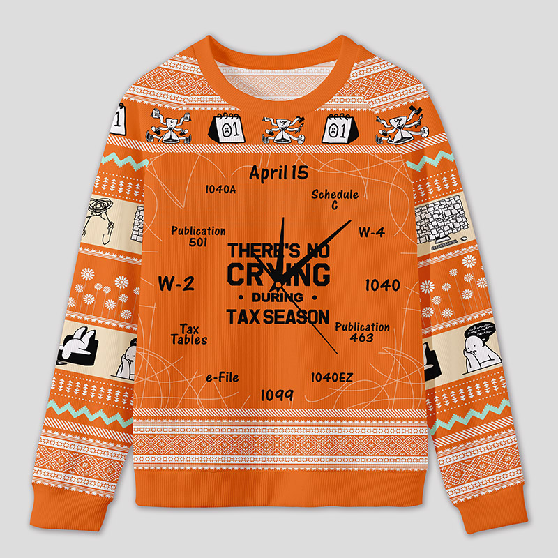 Personalized Tax Countdown Humor Ugly Sweater Office Holiday Party Gift for Accounting Pros