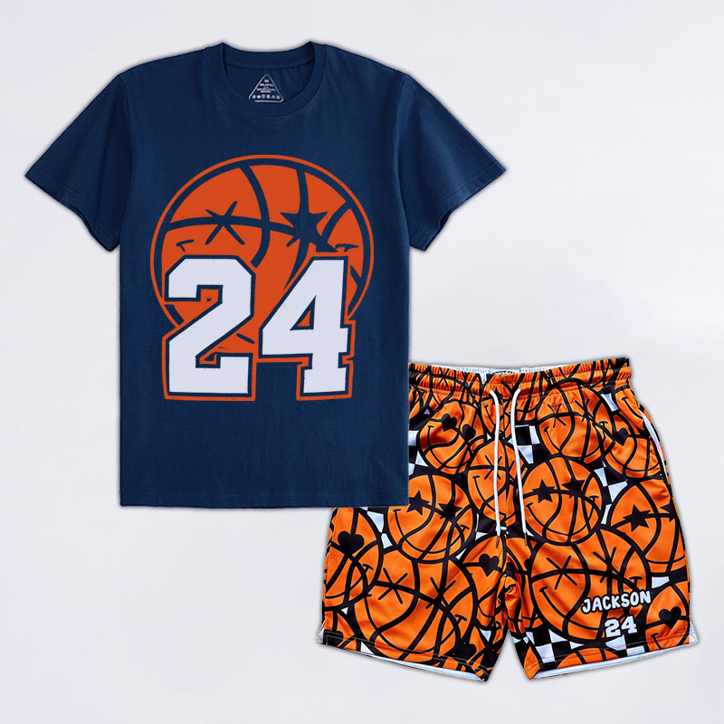 Personalized Basketball T-Shirt Basketball Smile Face with Custom Number