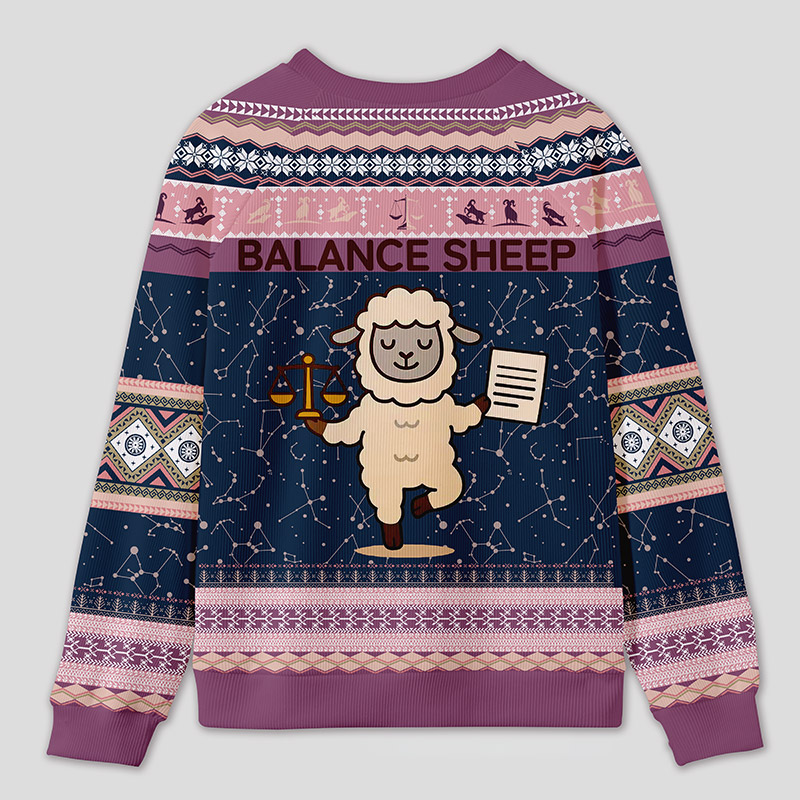 Personalized Enigmatic Sheep Humor Ugly Sweater Office Holiday Party Gift for Accountants