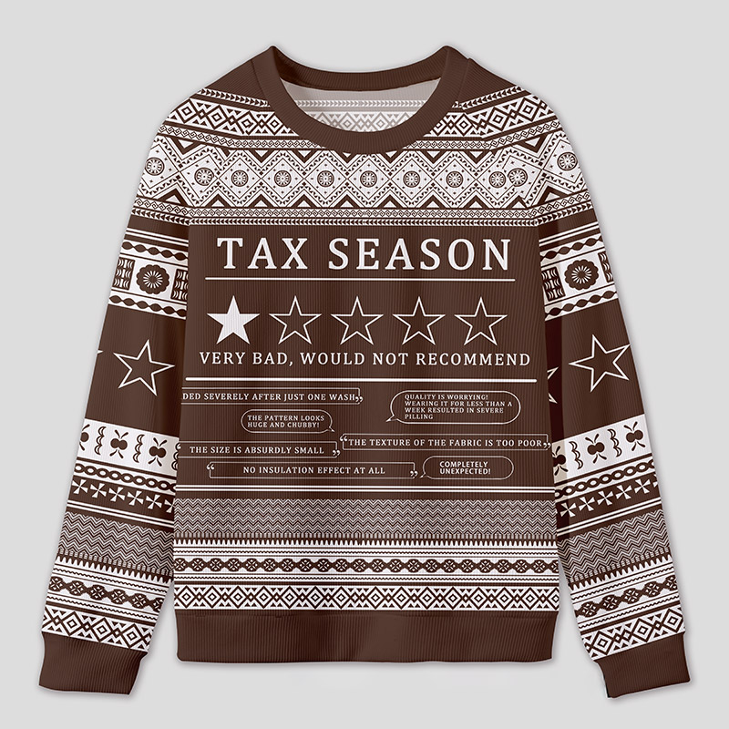Personalized One Star Review Funny Ugly Sweater Office Holiday Party Gift for Accountants