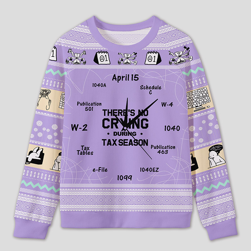 Personalized Tax Countdown Humor Ugly Sweater Office Holiday Party Gift for Accounting Pros