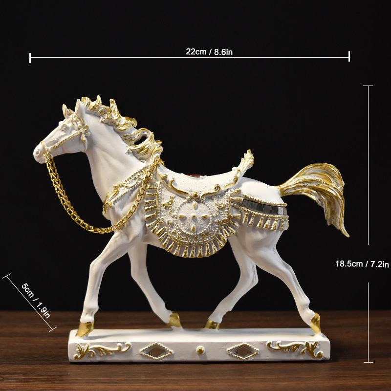 Personalized Resin Horse Ornament Galloping Steed Decorative Piece Home Decor Gift for Equestrian Enthusiasts