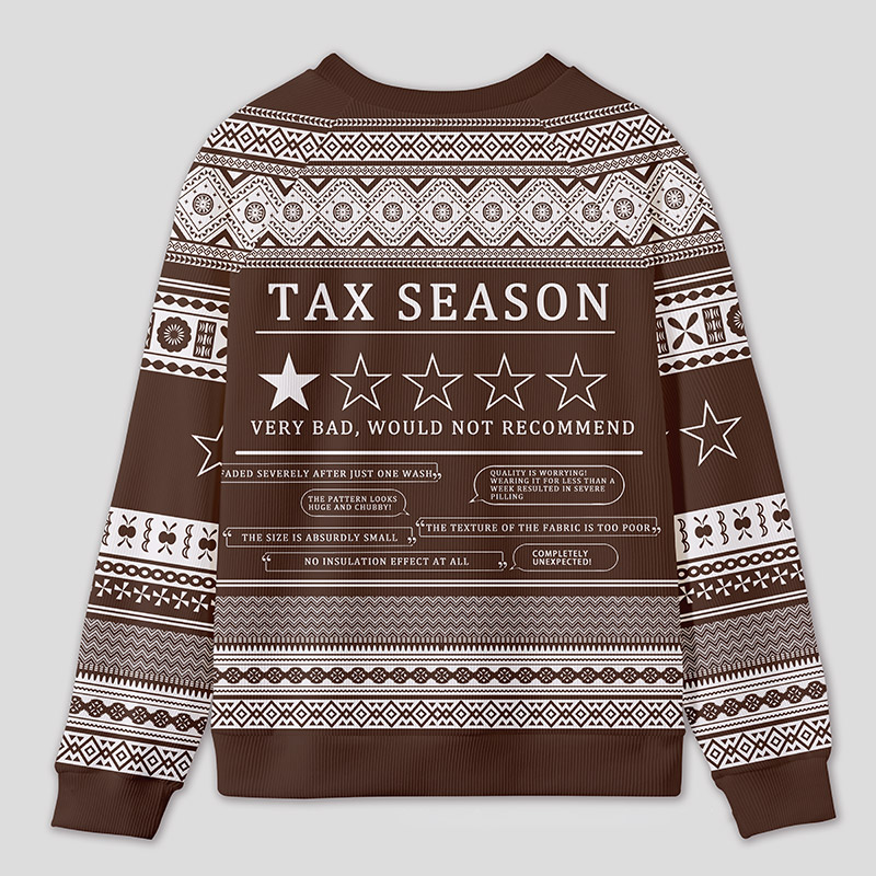 Personalized One Star Review Funny Ugly Sweater Office Holiday Party Gift for Accountants