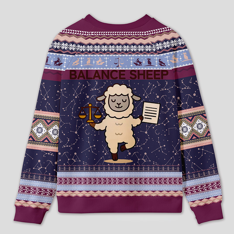 Personalized Enigmatic Sheep Humor Ugly Sweater Office Holiday Party Gift for Accountants