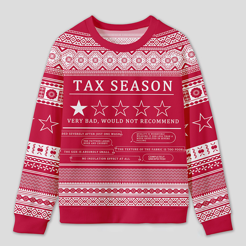 Personalized One Star Review Funny Ugly Sweater Office Holiday Party Gift for Accountants