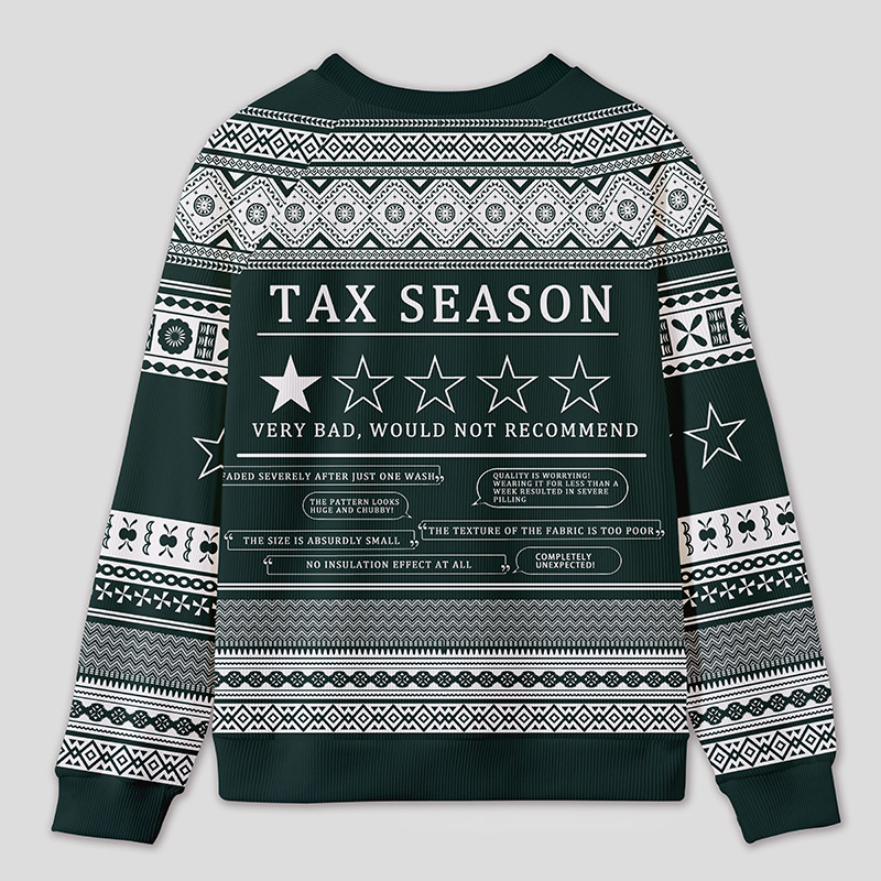 Personalized One Star Review Funny Ugly Sweater Office Holiday Party Gift for Accountants
