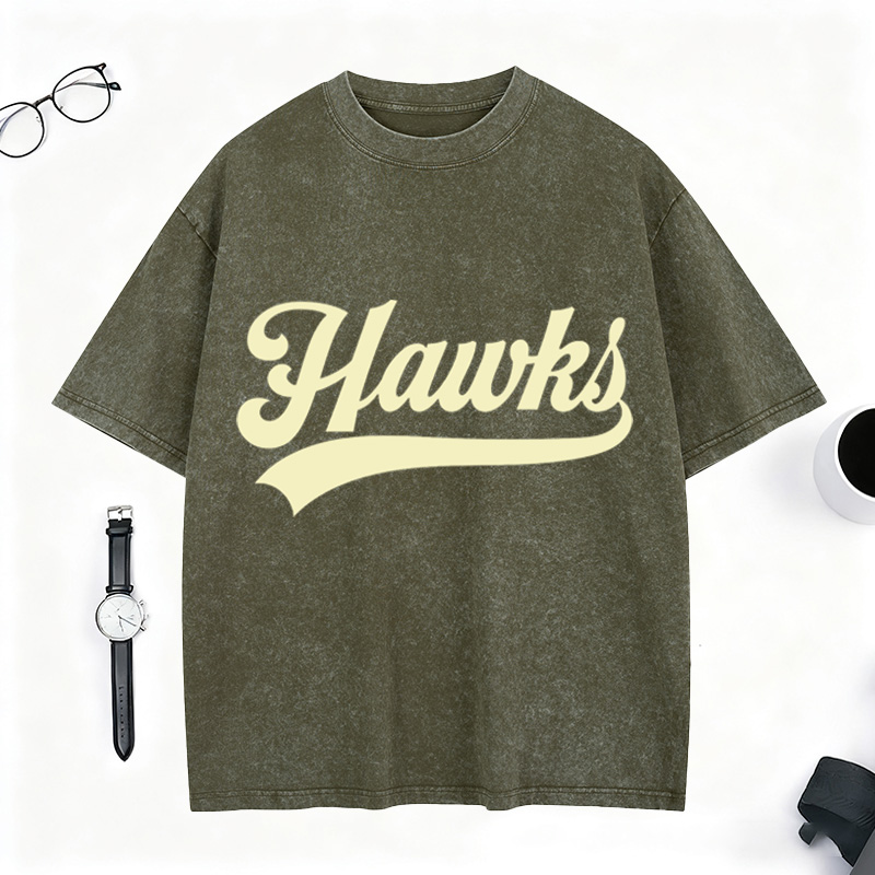 Personalized School Mascot Washed T-Shirt Custom Name Gifts For Back To School Sports Tee Team Mascot Shirt School Logo Tee