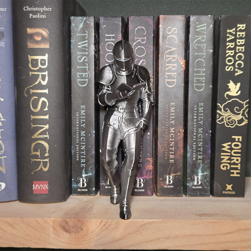 Personalized Medieval Knight Book Nook Armored Book Lover Figurine Fantasy Bookshelf Decor Unique Gift for Readers