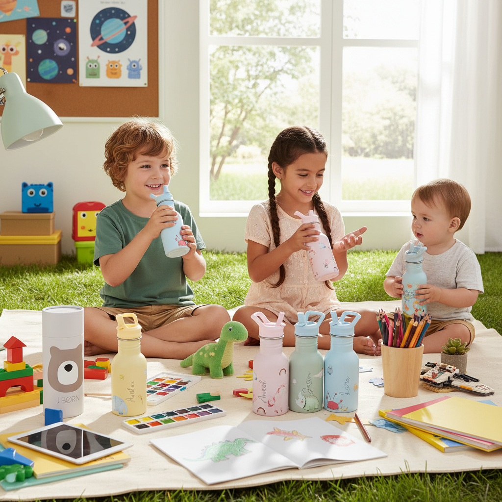 Personalized Kids Water Bottle Name Cup Gift for Kids Custom Name Kids Tumbler Back To School Gifts for Kids Kids School Gift Stainless Steel 400ml Hand Painted 