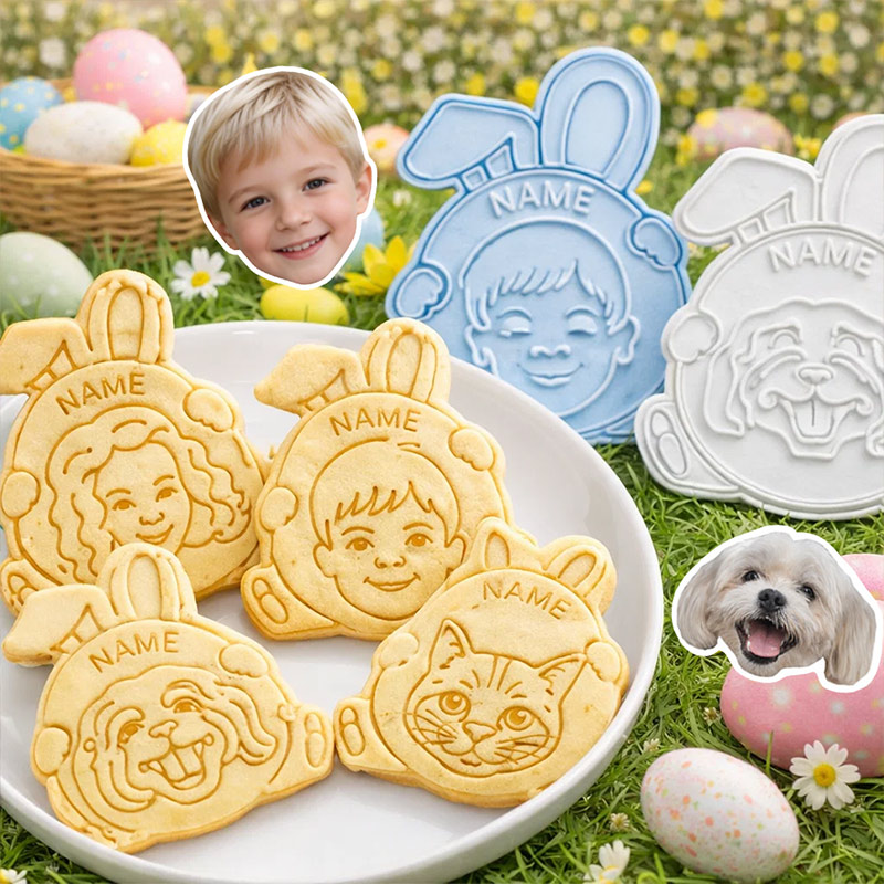 Personalized Face Cookie Easter Cutter from Photo Personalized Gift for Son Kids Gifts Pet Lover Gifts Kids Easter Gifts