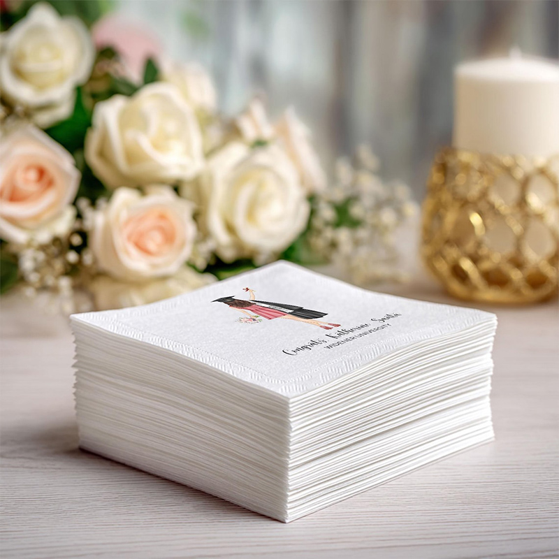 Personalized Girls Graduation Napkins: Class Of 2026 Graduation Party Favors Decor