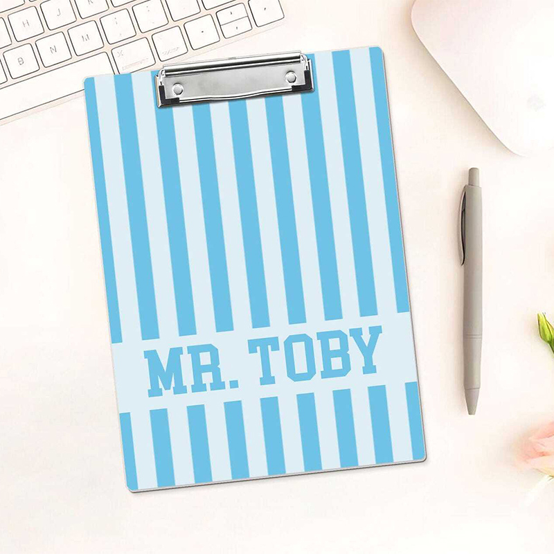 Personalized Teacher Clipboard Custom Name Vertical Stripe Clipboard Cute Classroom Gift Appreciation Gifts