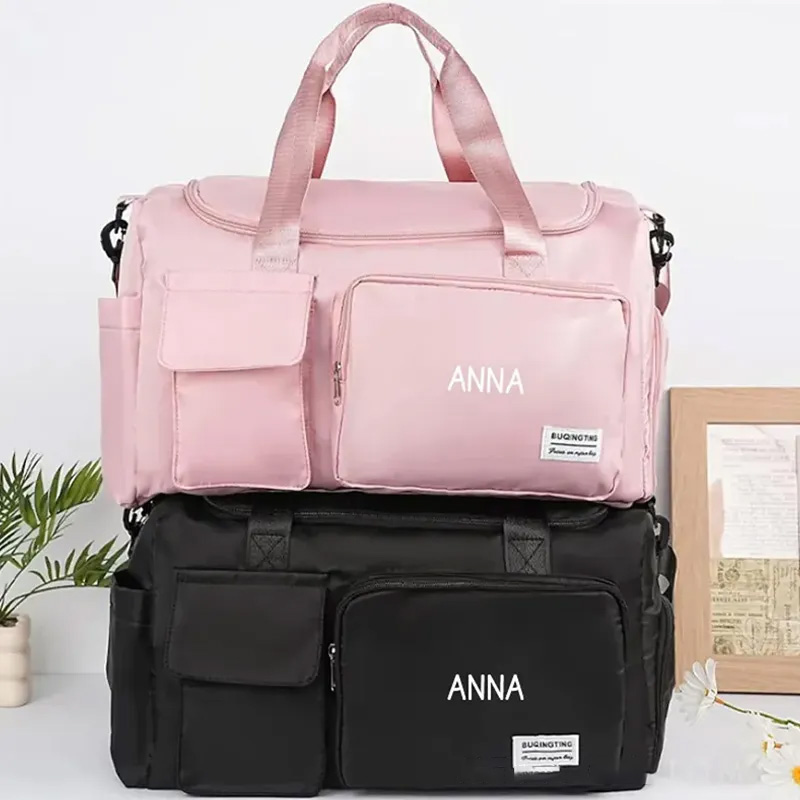 Personalized Fitness Duffel Bags Monogram Training Gym Bag with Multiple Compartments for Gym Lovers 