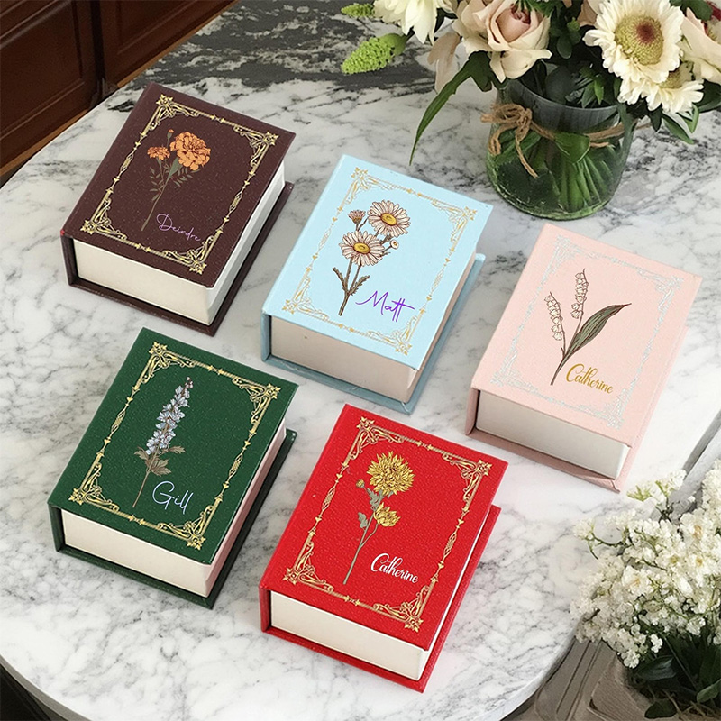 Personalized Wedding Ring Holder Custom Book Ring Box Unique Ring Bearer Box Bride To Be Gift Engagement Gift