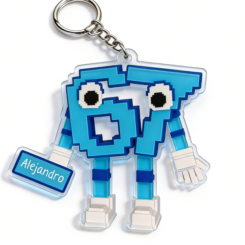 Personalized 67 Meme Figure Keychain Roblox Steal a Brainrot Gift for Geek Lovers