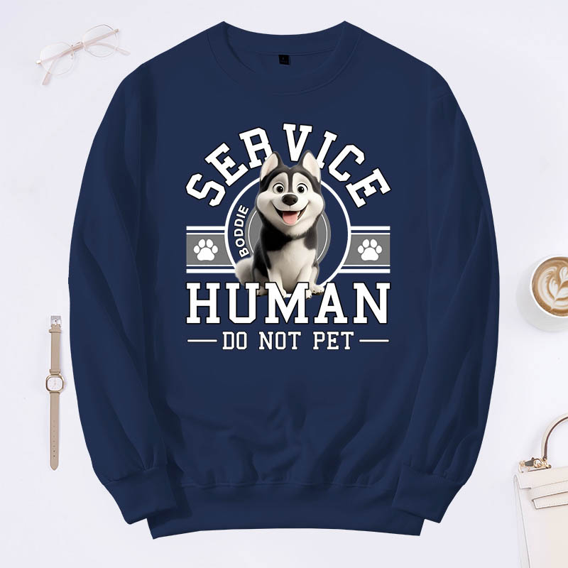 Personalized Dog Lover Service Human Cartoon Classic Sweatshirts