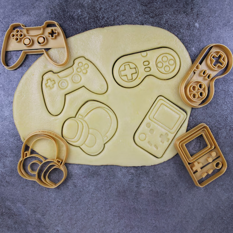 Personalized Video Game Themed Cookie Cutter 3D Printed Baking Supplies Fondant Tool Craft Stamp for Gamer Geek Lover