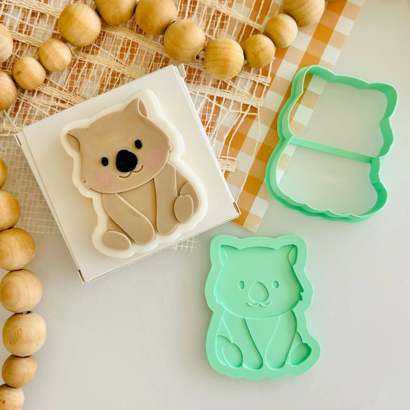 Adorable Animal Custom Name Kids Birthday Fondant Stamp Baking Tool Cookie Cutter
