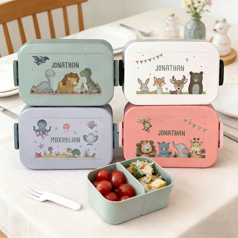 Personalized Mepal Lunchbox Animal World Lunchbox for Girls and Boys Personalized Birthday Gift School Enrollment Gift for kids