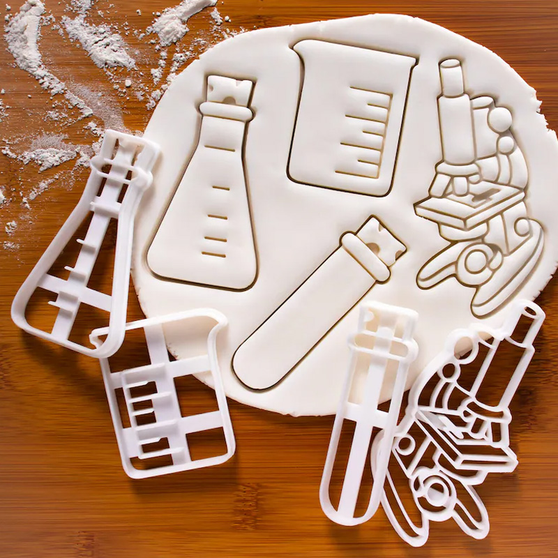 Personalized Conical Flask Cookie Cutter 3D Printed Science Lab Equipment Geeky Baking Supplies Fondant Tool Craft Stamp for Geek Lover