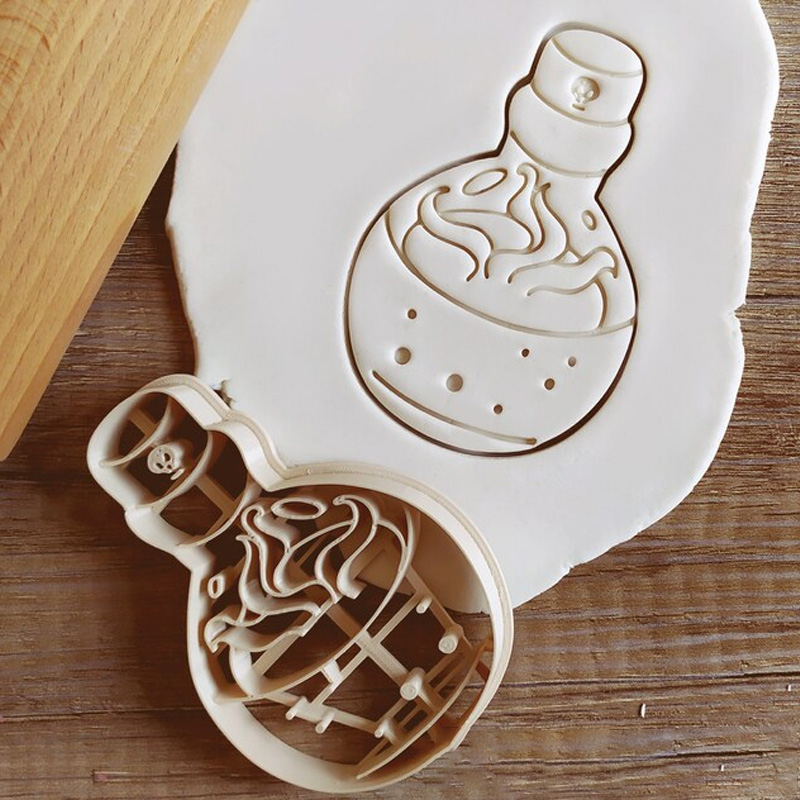 Personalized Flask Potion Cookie Cutter Pastry Fondant Dough Biscuit 3D Printed Baking Tool Craft Stamp for Geek Lover