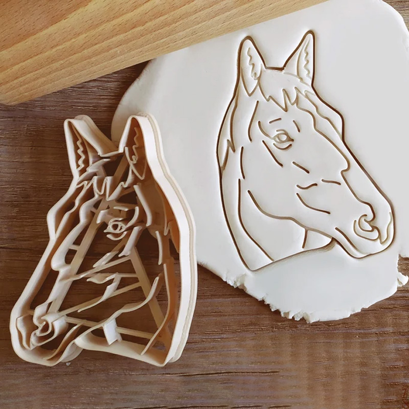 Personalized Horse Cookie Cutter Gift For Horse Lover Barn Owner Cutter 3D Printed Baking Supplies Fondant Tool Craft Stamp for Riding Lovers