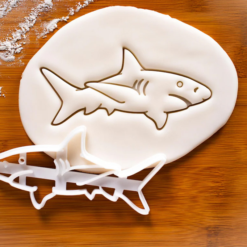 Personalized Shark for Beach Baking Aquarium Cookies 3D Printed Baking Tool Under the Sea Parties Craft Stamp for Fishing Lover