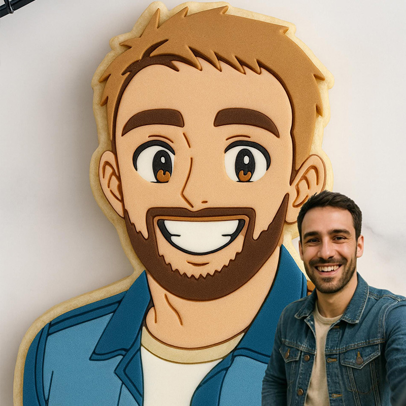 Personalized Anime Face Photo Cookie Cutter Funny Cookie Gift Wedding Gift Custom Face Photo Gift Face Cookie Cutter Valentine's Day Gift 