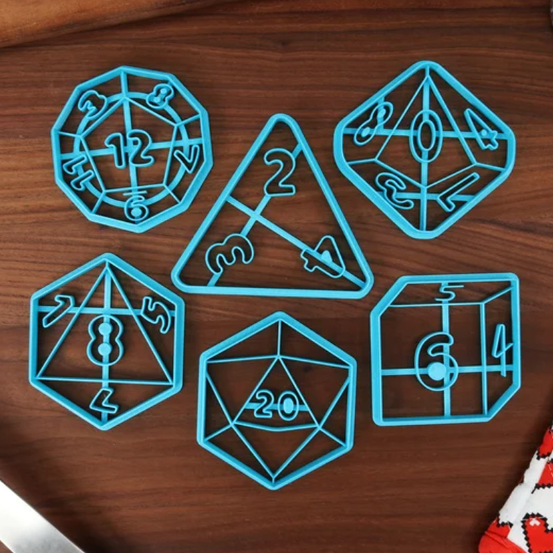 Personalized Dice Cookie Cutter Game Night Baking 3D Printed Baking Tool Craft Stamp for Geek Lover