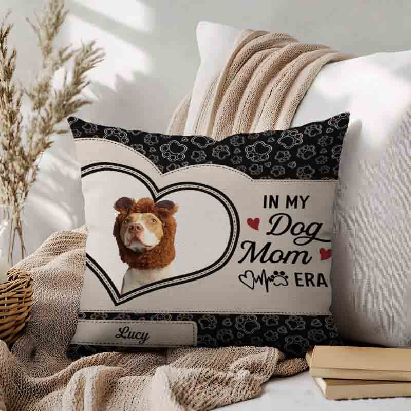 Personalized Dog Lover Dog Mom Era Throw Pillows