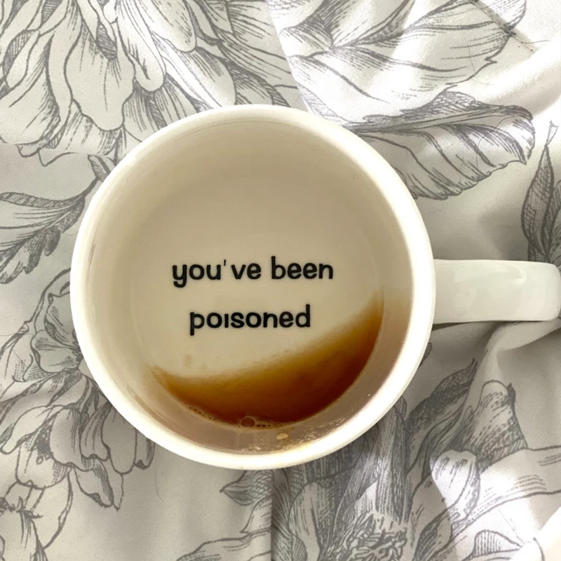 Personalized Nerdy Funny Humor Words at Bottomed Custom Pharse Worker Coffee Cup for Nerdy Geek Lover