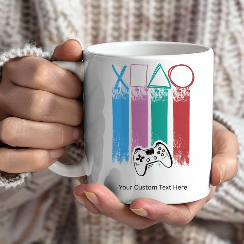 Personalized Nerdy Gaming Gift Ideas Inspired Controller Mug Coffee Cup for Nerdy Geek Lover