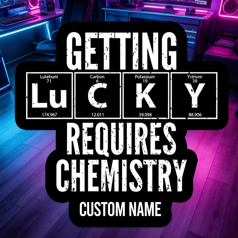 Personalized Getting Requires Chemistry Graphic Rug Doormat Kids Nerd Bedroom Playroom Rug Gifts for Geek Lover