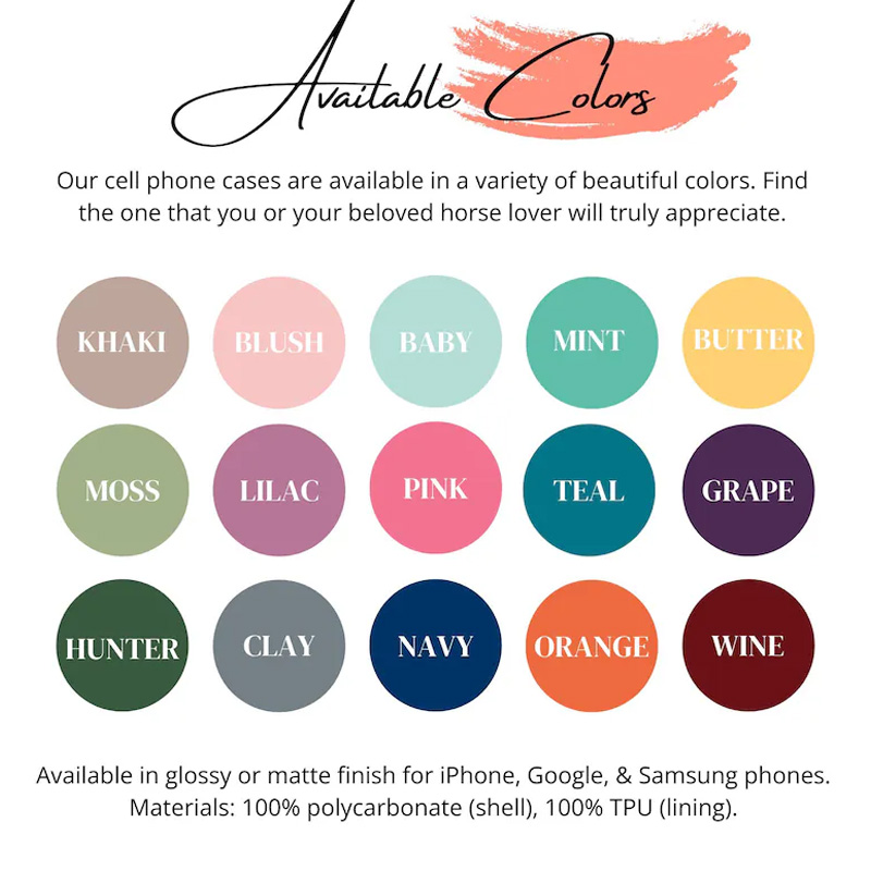 Personalized Horse Line Drawing Case Daily Use Birthday Gift for Riding Lovers Equestrian Lovers Unique Style Phone Cases