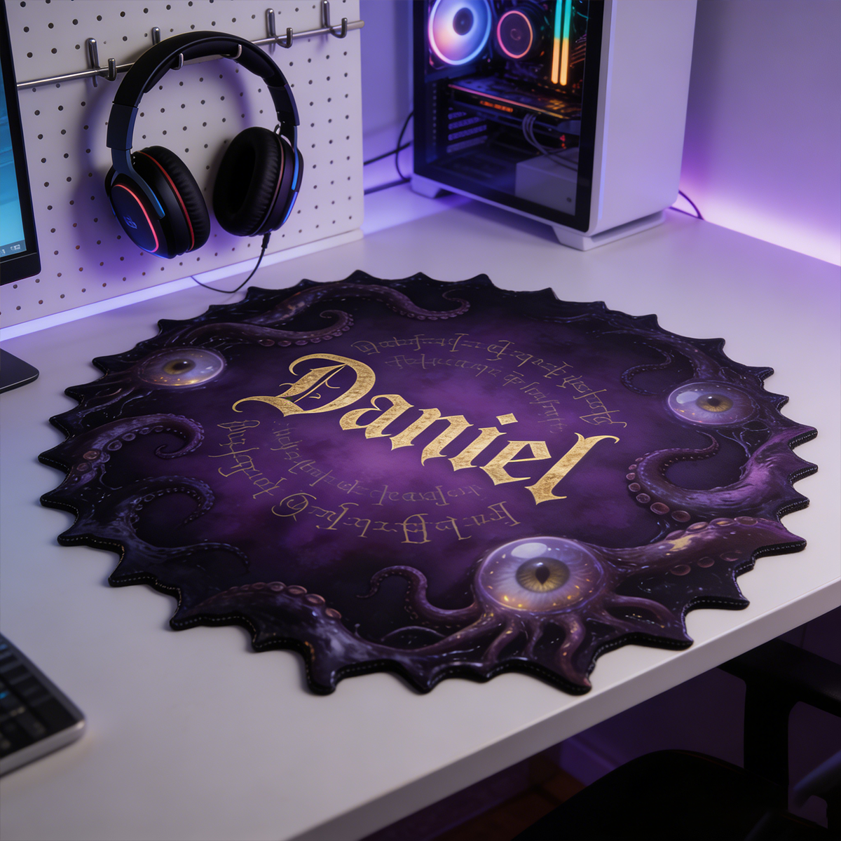 Personalized Custom Cthulhu Grimoire Irregular Mouse Pad Personalized Lovecraftian Desk Mat Cosmic Horror Tentacle Gamer Accessory
