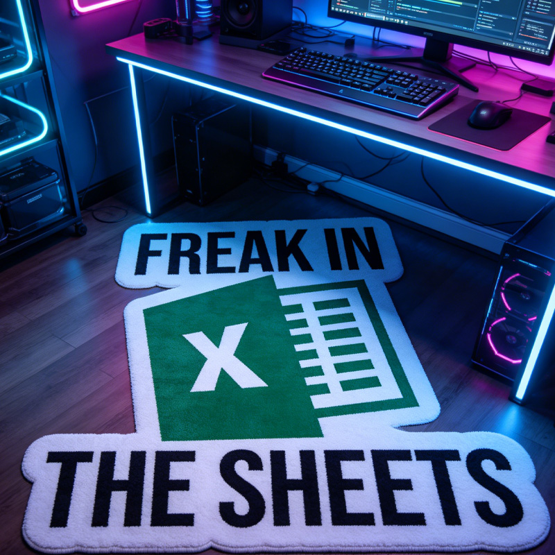 Personalized Nerdy Sheet User Graphic Rug Doormat Kids Nerd Bedroom Playroom Rug Gifts for Geek Lover