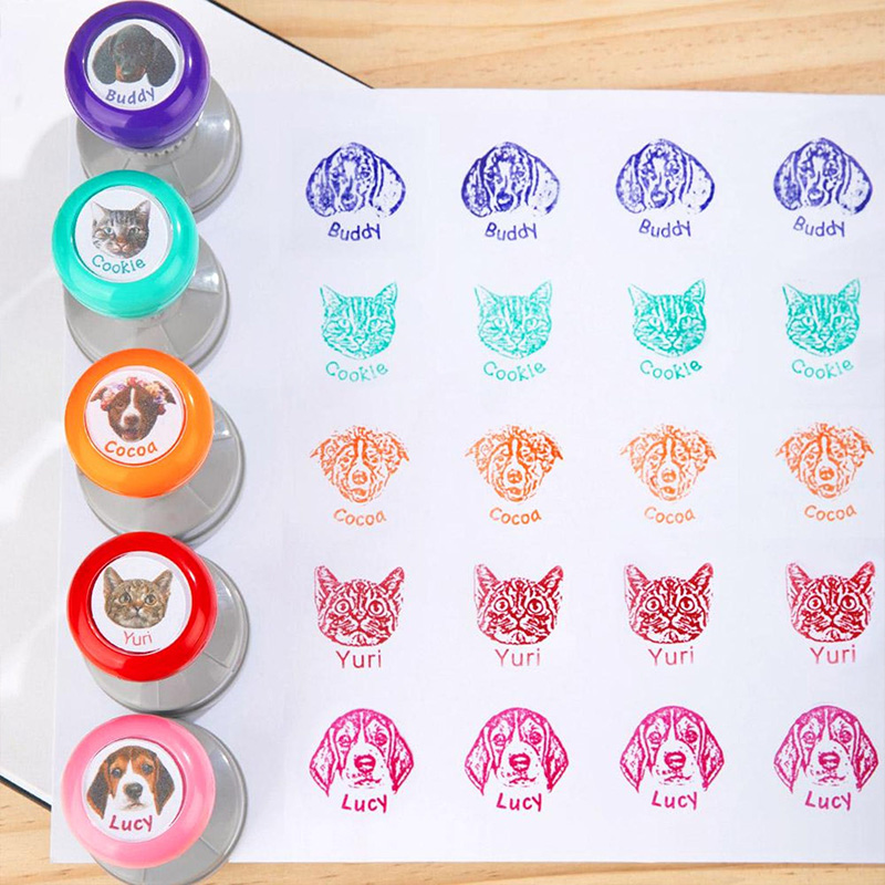 Personalized Photo Stamp Custom Portrait Rubber Stamp Perfect for Couple Romantic Gifts Journals or Scrapbooking