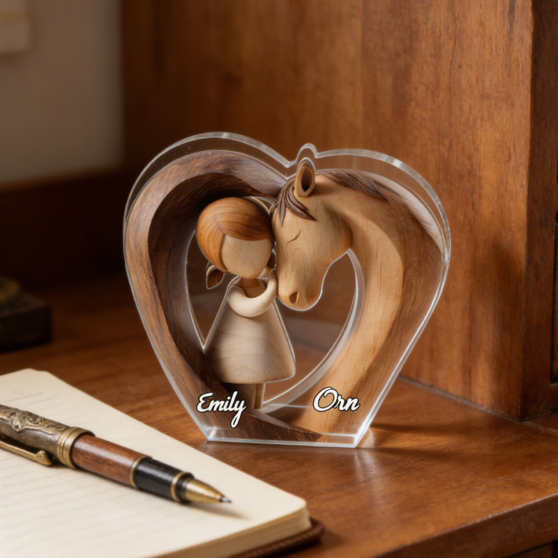 Personalized Equestrian Girl Horse Lover Acrylic Stand Custom Gift for Riding Lovers