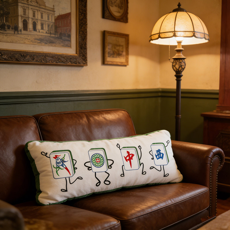 Personalized Charleston Mahjong Pillow Dance Pillow Custom Tiles for Mahjong Lovers Dance Lovers for Holiday Party for Family Friends