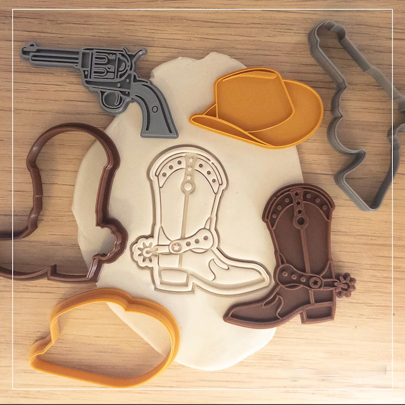 Personalized Cowboy Western Cookie Cutter Gift For Horse Lover Barn Owner Cutter 3D Printed Baking Supplies Fondant Tool Craft Stamp for Equestrian Lovers