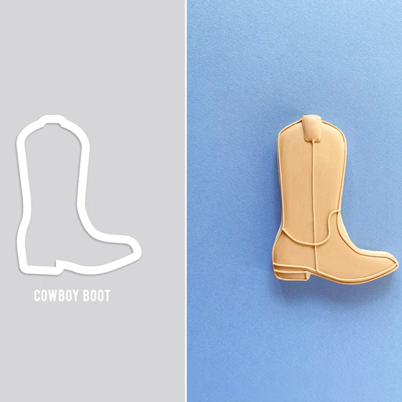 Personalized Cowgirl Cowboy Western Bootie Cookie Cutter Gift For Horse Lover Barn Owner Cutter 3D Printed Baking Supplies Fondant Tool Craft Stamp for Equestrian Lover