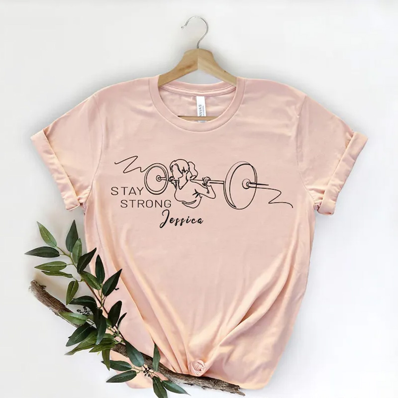 Personalized Gym Classic T-Shirt Stay Strong Workout Gifts for Fitness Enthusiasts Bodybuilders and Gym Lovers