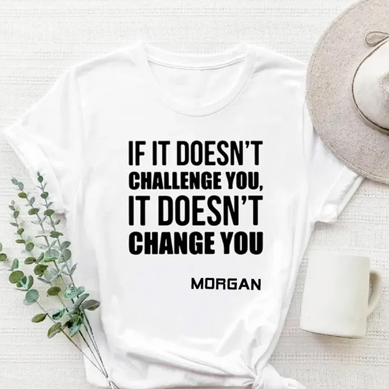 Personalized Gym Classic T-Shirt If It Doesnt Challenge You It Doesnt Change You Shirt for Fitness Enthusiasts Bodybuilders and Gym Lovers