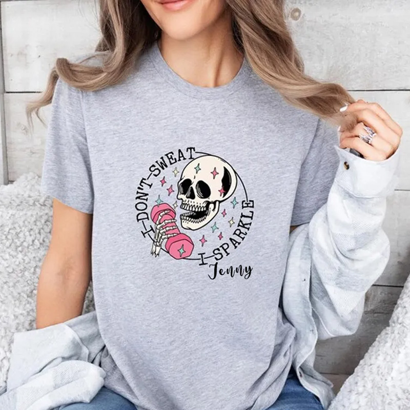 Personalized Gym Classic T-Shirt Gym Lover Shirt Sparkle Shirt Funny Gym Mental Health for Fitness Enthusiasts Bodybuilders and Gym Lovers