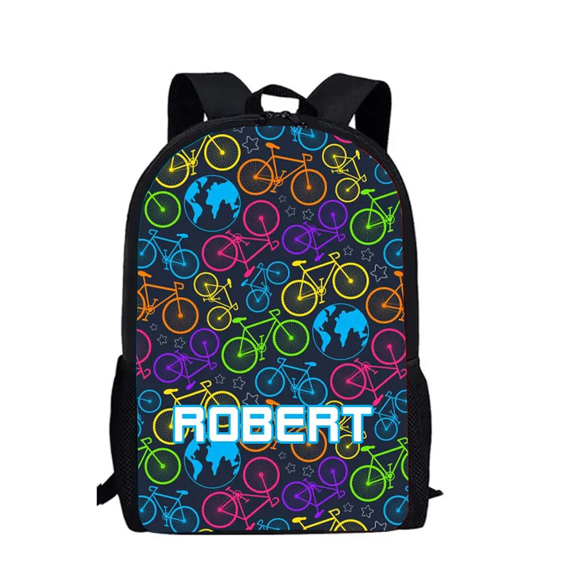 Personalized Custom Name for Kids Back to School Gift Bicycle Kids Boy And Girl Riding Bike for Riding Lovers