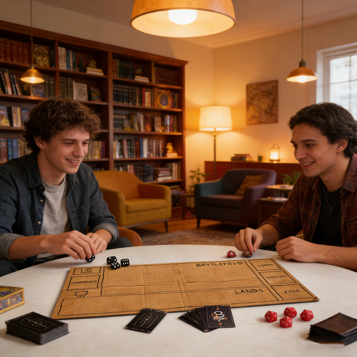 Homeless Man's TCG Playmat, Funny Play Mat With Optional Zones, 14" x 24" Neoprene Game Mat, Cardboard Design, Multiple TCG Zones Available