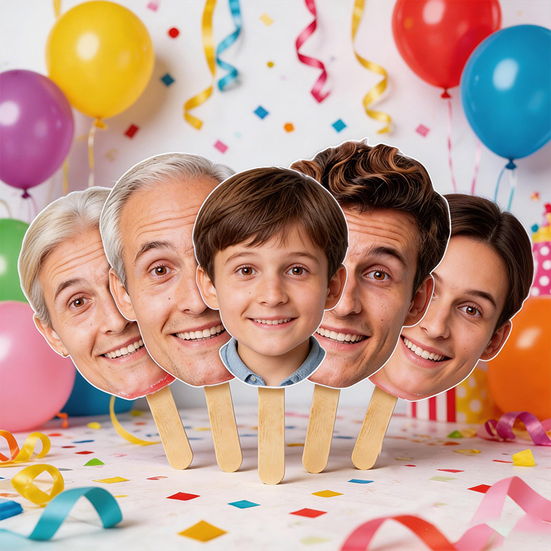 Personalized Family Face on a Stick Big Head Cutouts Funny Party Decorations Fat Head Face sign