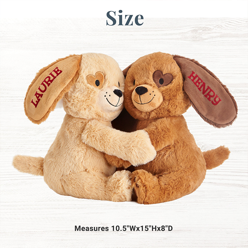 Personalized Hugging Puppies Plush Loving Gift For Couples For Him For Her Personalized Gift for Newlyweds